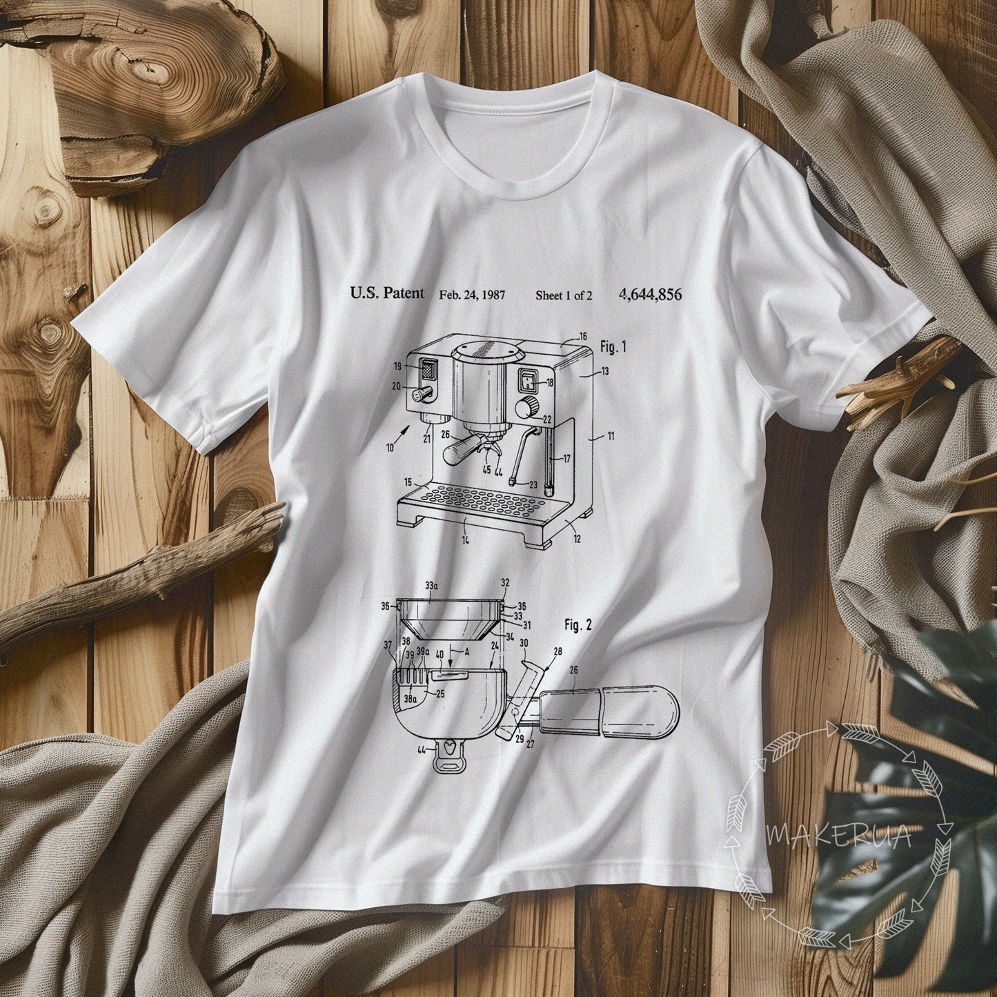T-shirt coffee barista cafe black white cotton tee shirt print gift birthday - MakerUA