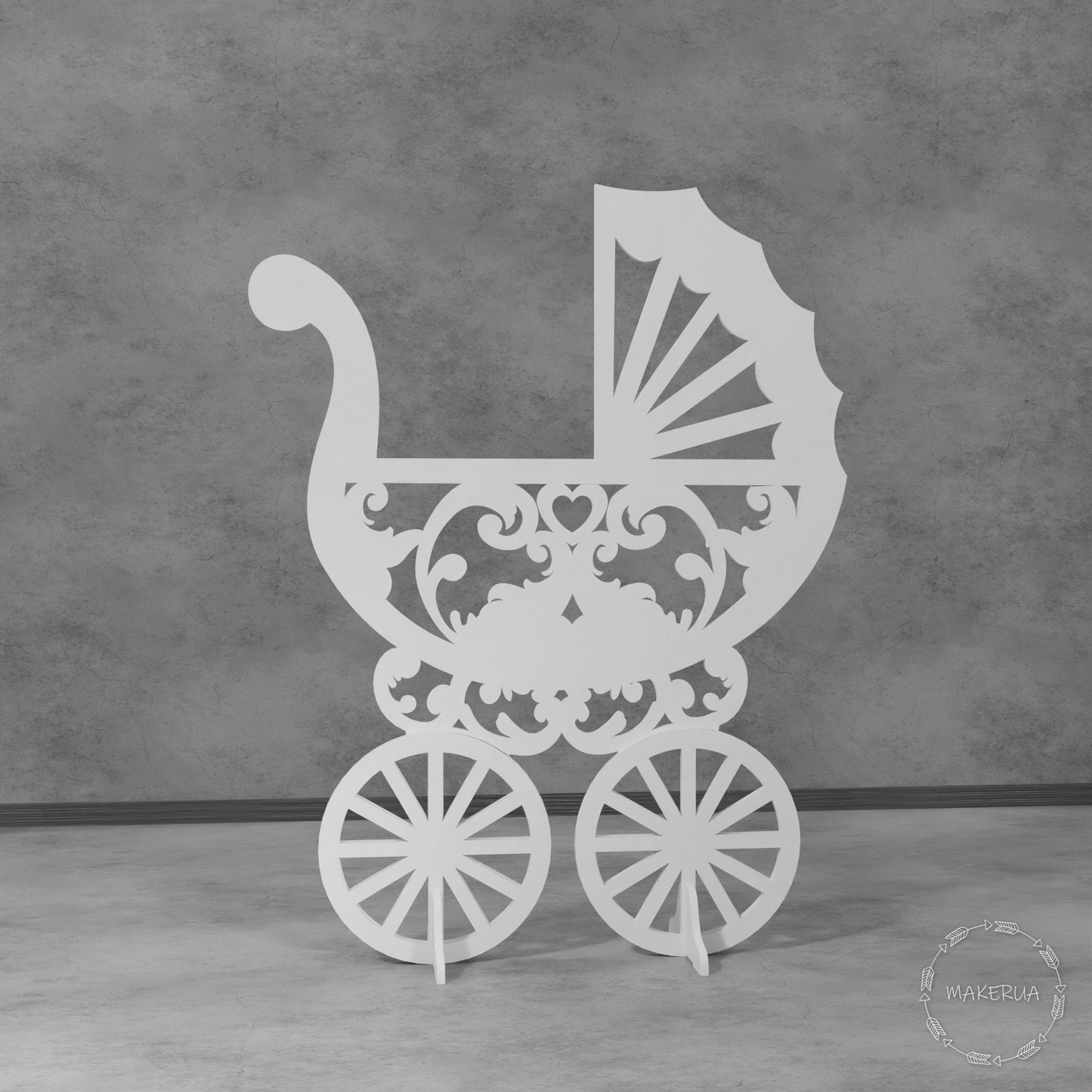 Baby Carriage Coach Decorations shower birthday party wedding event party prop supplies girl boy pink blue gender reveal balloon box decor 01 - MakerUA