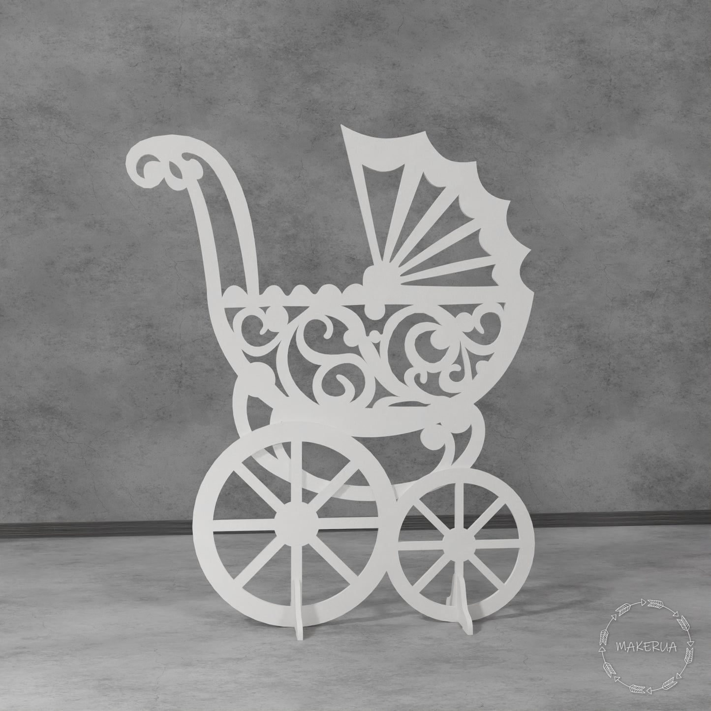 Baby Carriage Coach Decorations shower birthday party wedding event party prop supplies girl boy pink blue gender reveal balloon box decor 03 - MakerUA