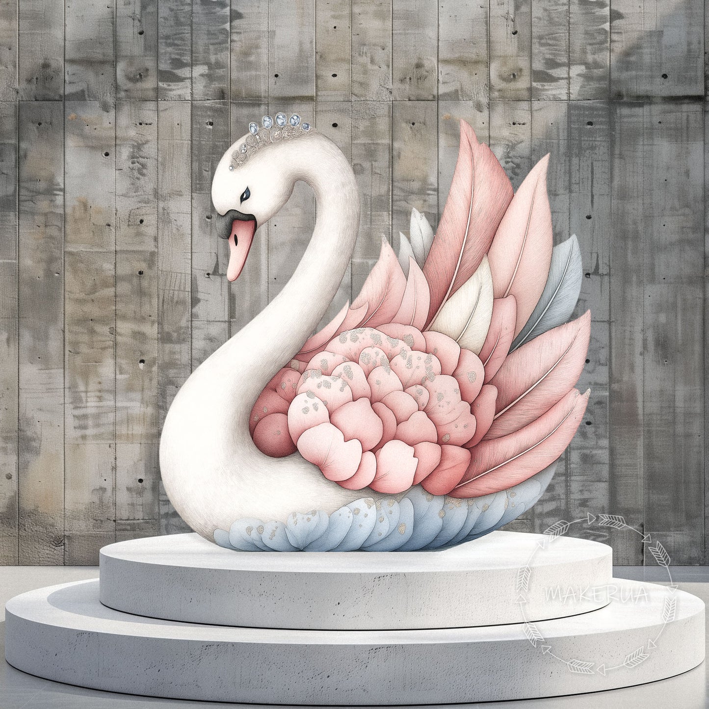 Swan Decorations Cute Party Decor Birthday themed cutout event 1st photo props backdrop baby shower girl shell wings