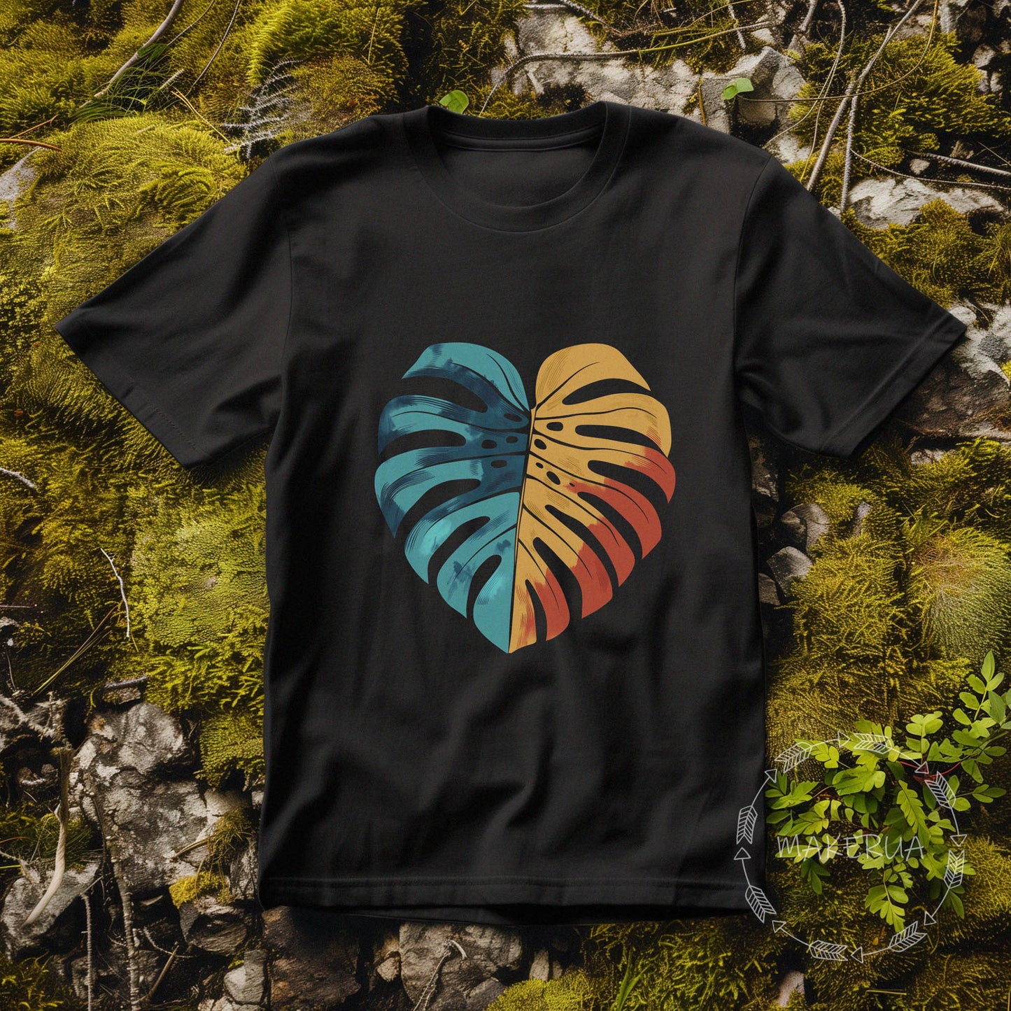 T-shirt monstera plant home house white cotton tee shirt print gift birthday - MakerUA