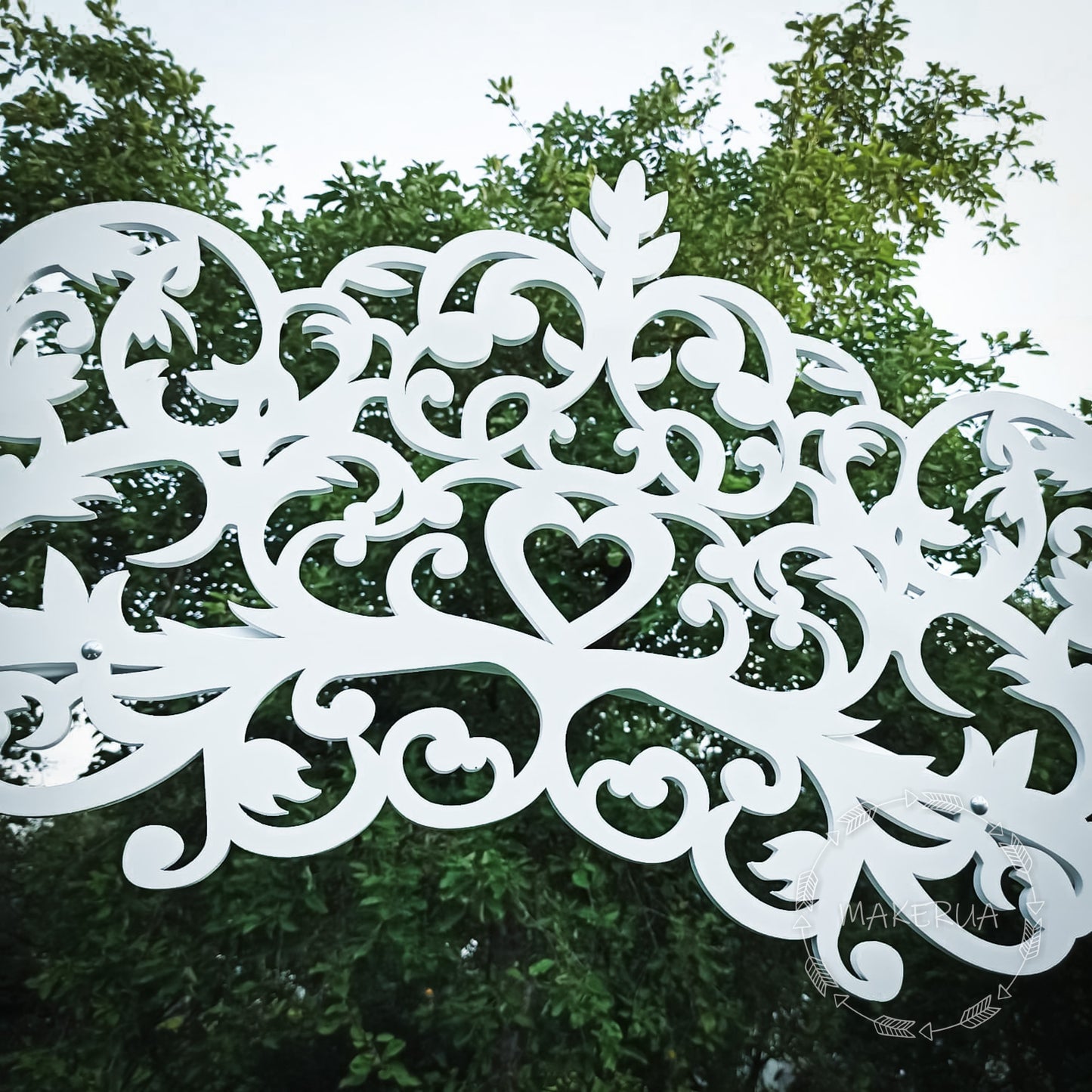 Arch wedding backdrop arbor floral frame white wooden wood flower rustic birthday event party prop shop photo booth decorations decor lace boho style - MakerUA