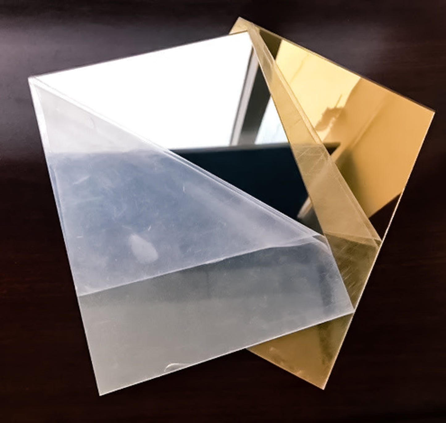 Set of 3 Crystals decor silver gold mirror holographic clear wedding party event birthday prop backdrop pillars winter ice frozen decoration - MakerUA