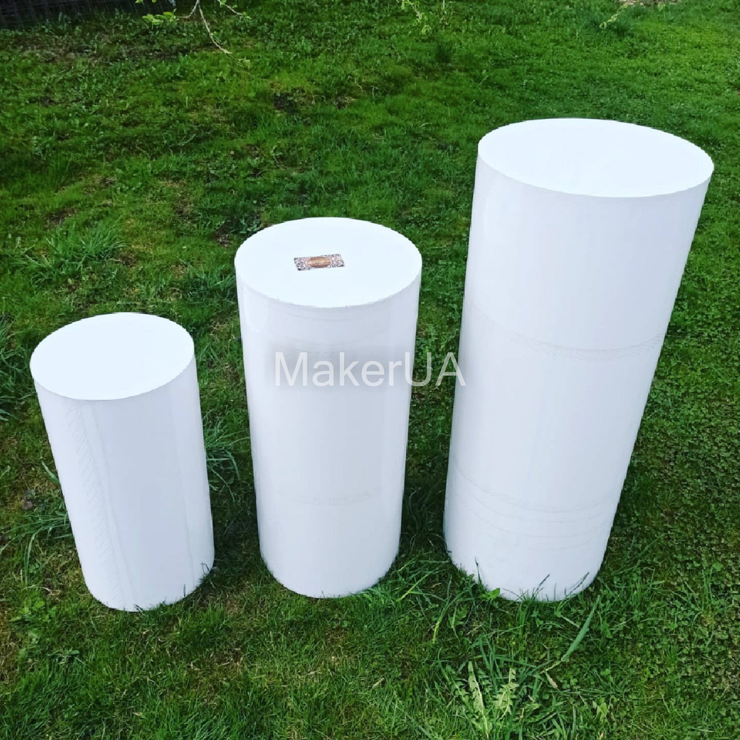 plinth stand column cylinder pedestal display pillar gold white black top 1