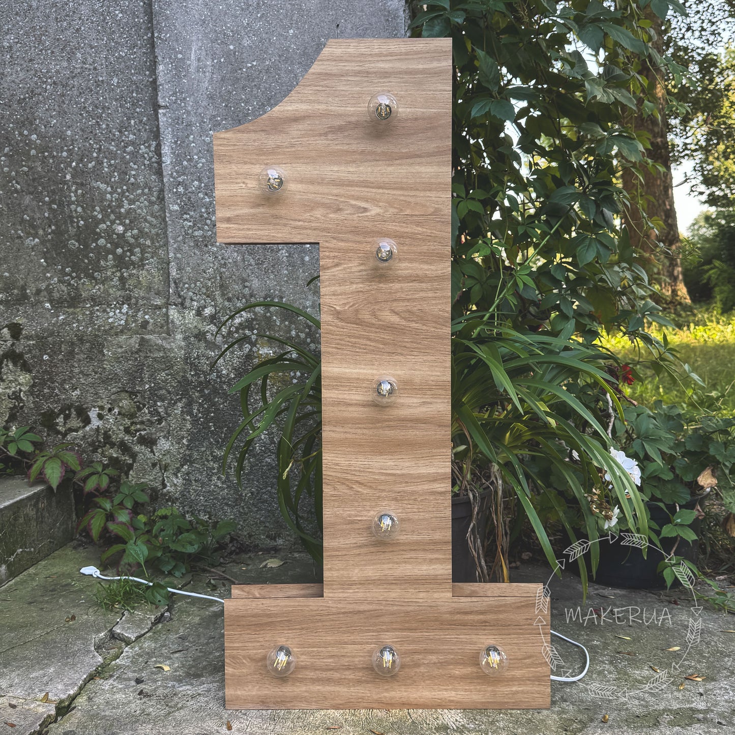 Number 0 Zero birthday 1m (3.3ft) + LED Light Bulbs marquee numbers neon sign backdrop white decoration large giant big party props decor NHT0