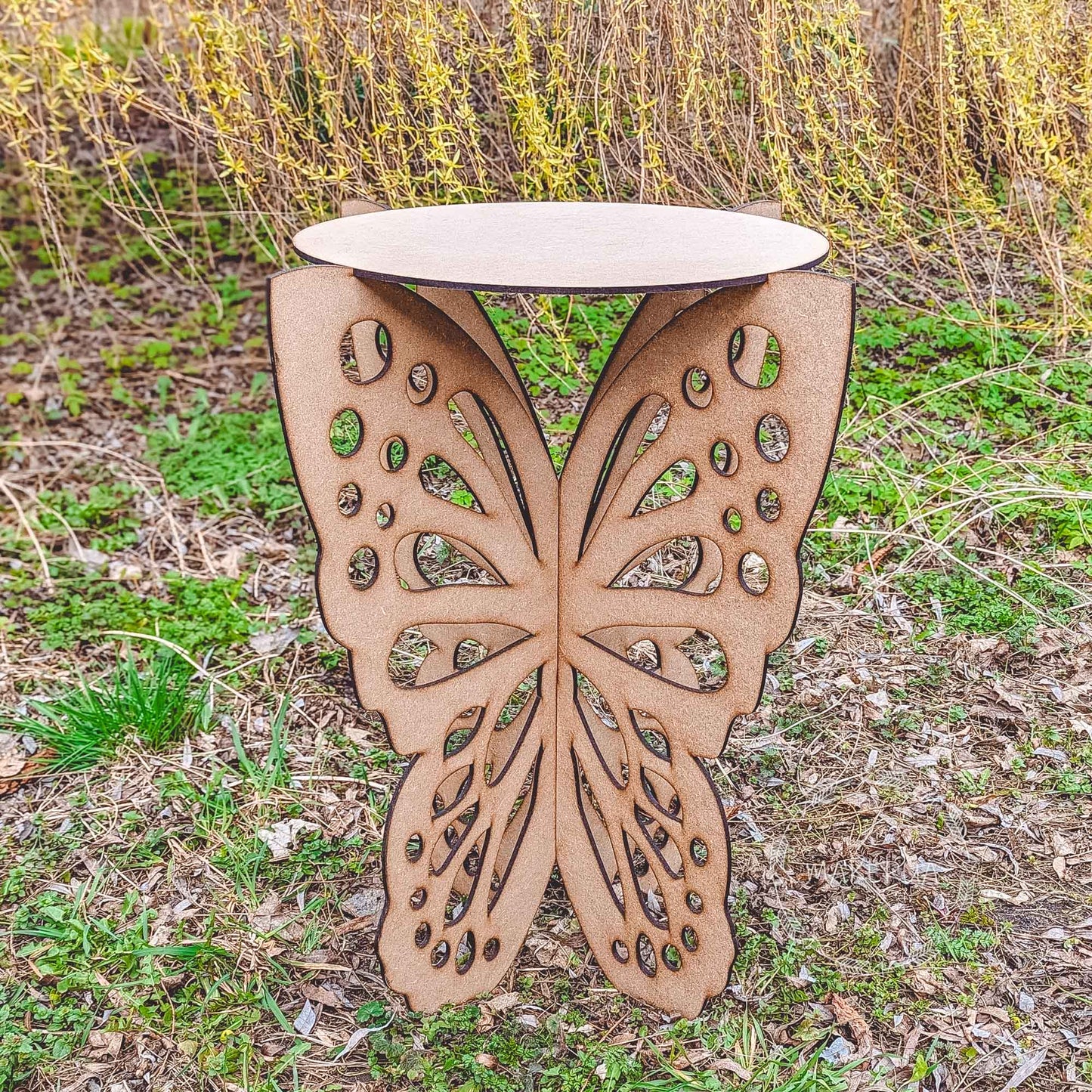 Butterfly Table round stand pedestal wings sweet cake baby shower girl birthday wedding decorations room ideas interior angel decor - MakerUA