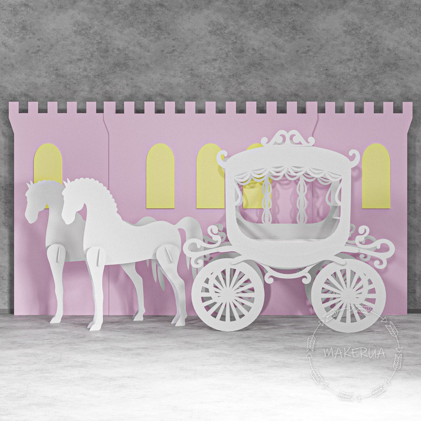 Sweet Cart Cake Stand Display Princess Carriage event Wedding сoach Birthday sweet table castle Candy Cart with wheels party prop decor