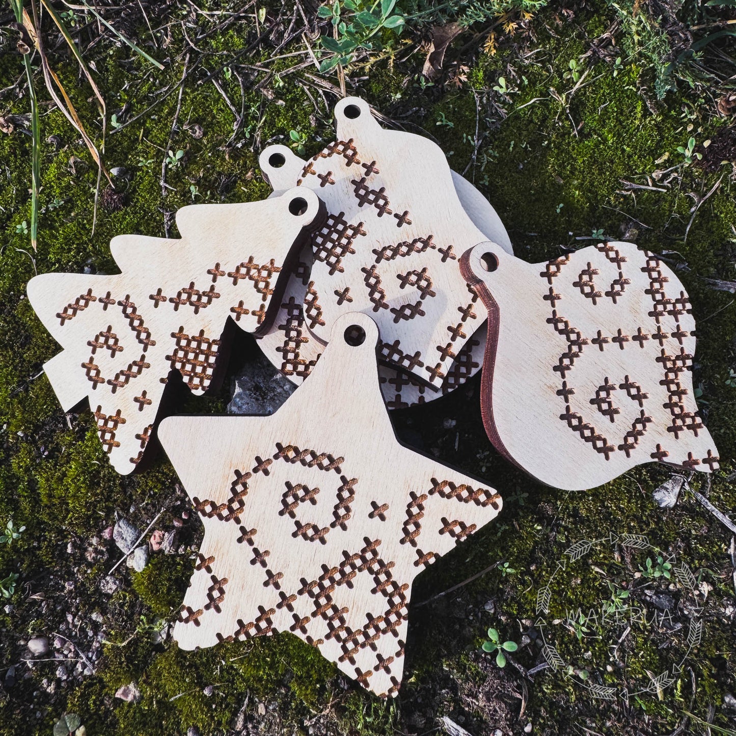 wooden christmas ornaments tree decor etsy 1