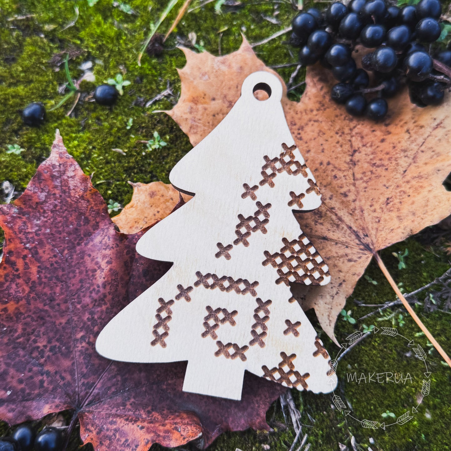 wooden christmas ornaments tree style etsy