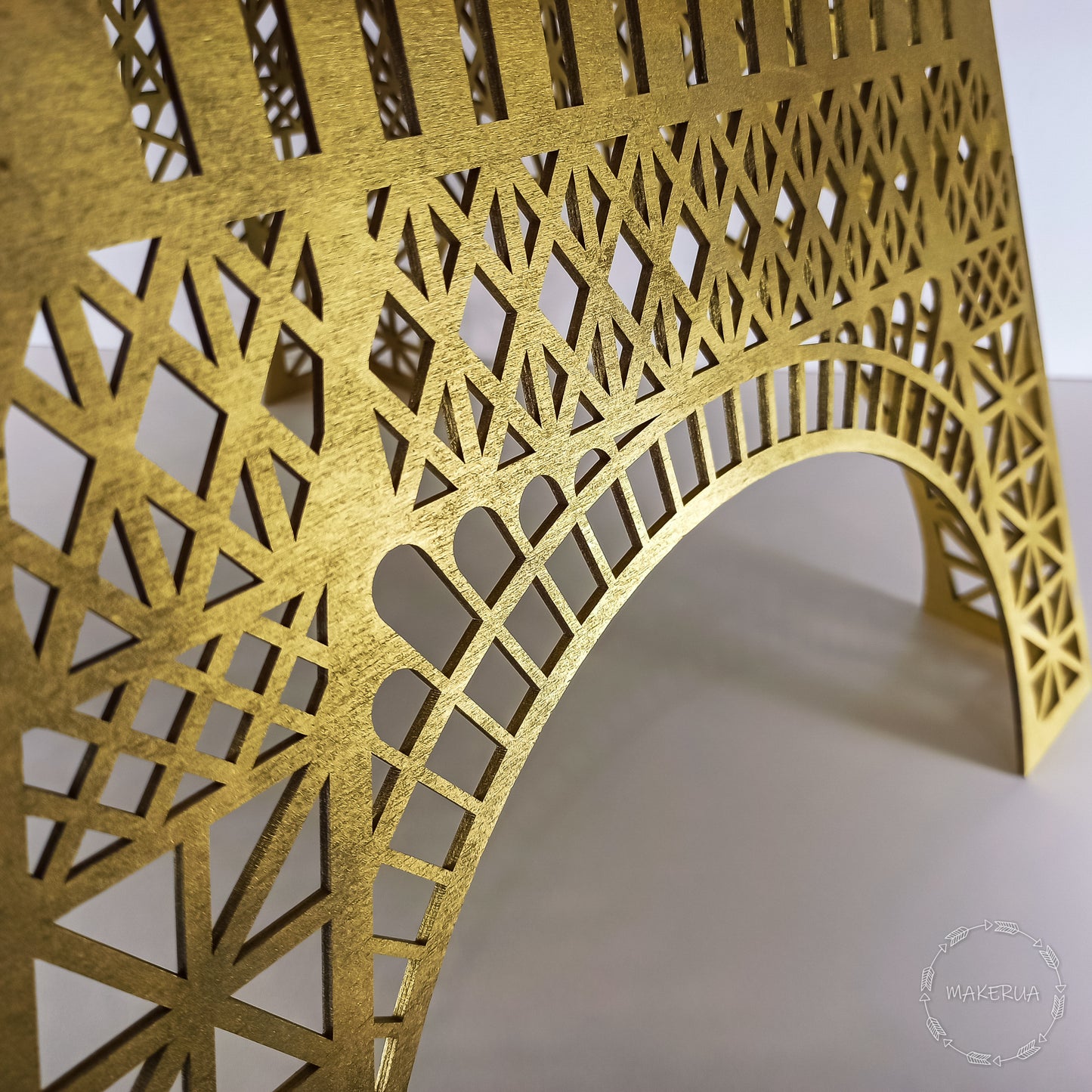 Gold Eiffel Tower 3D sculpture statue large huge life size wood wooden wedding birthday flower home decor golden arch backdrop Paris