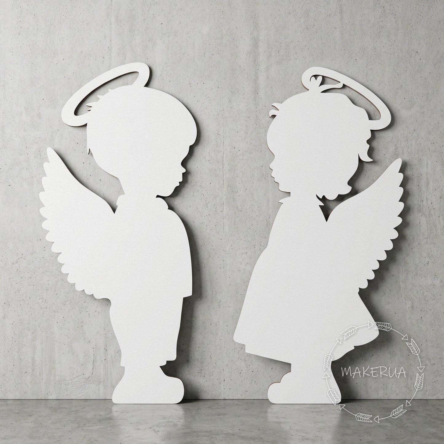 Angel Set Boy + Girl White Decor - MakerUA