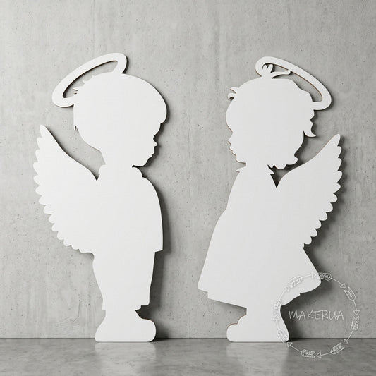 Angel Set Boy + Girl White Decor - MakerUA