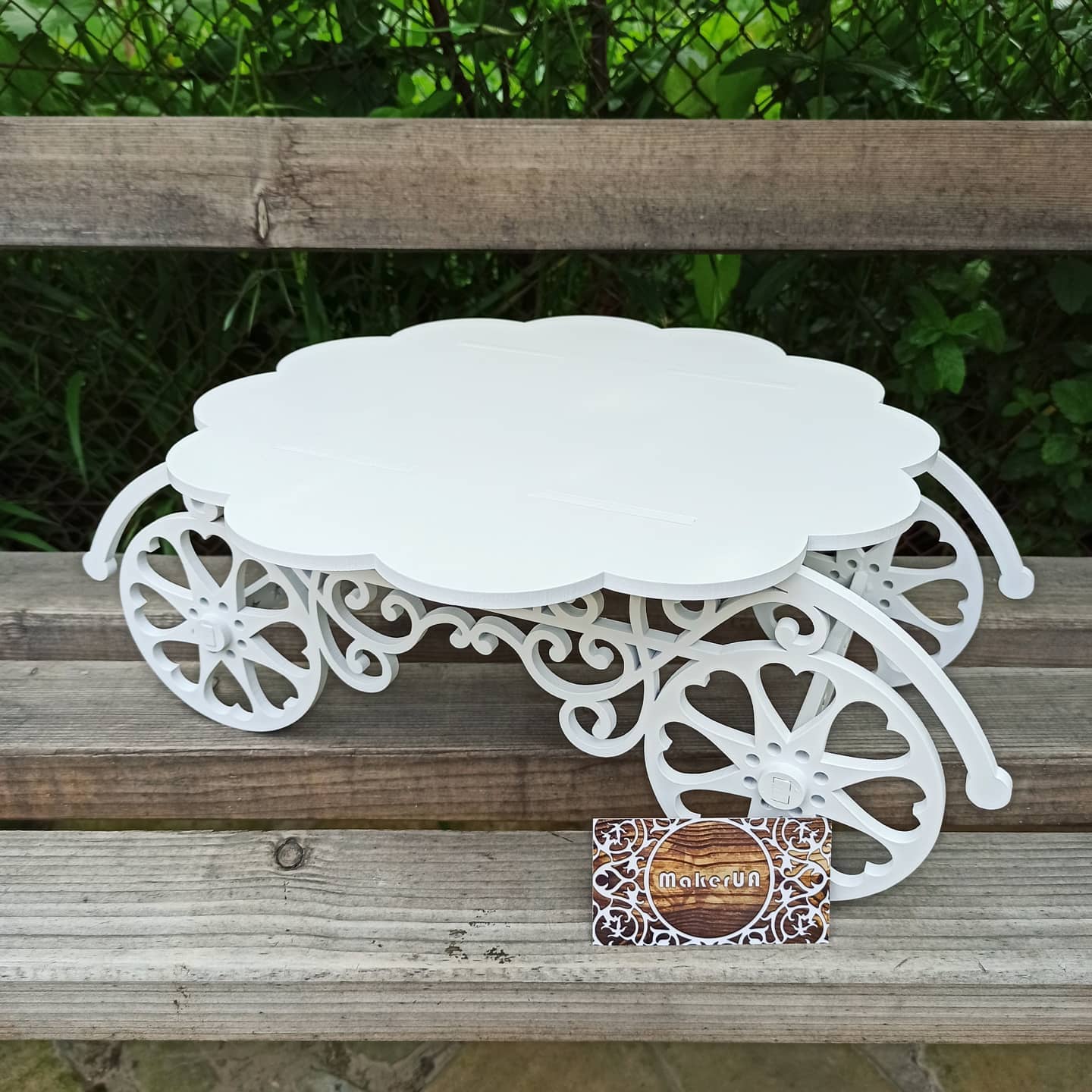 Carriage candy bar sweet stand cake parties birthday wedding table decorations buffet coach cart party delights cupcake tray white treats decor