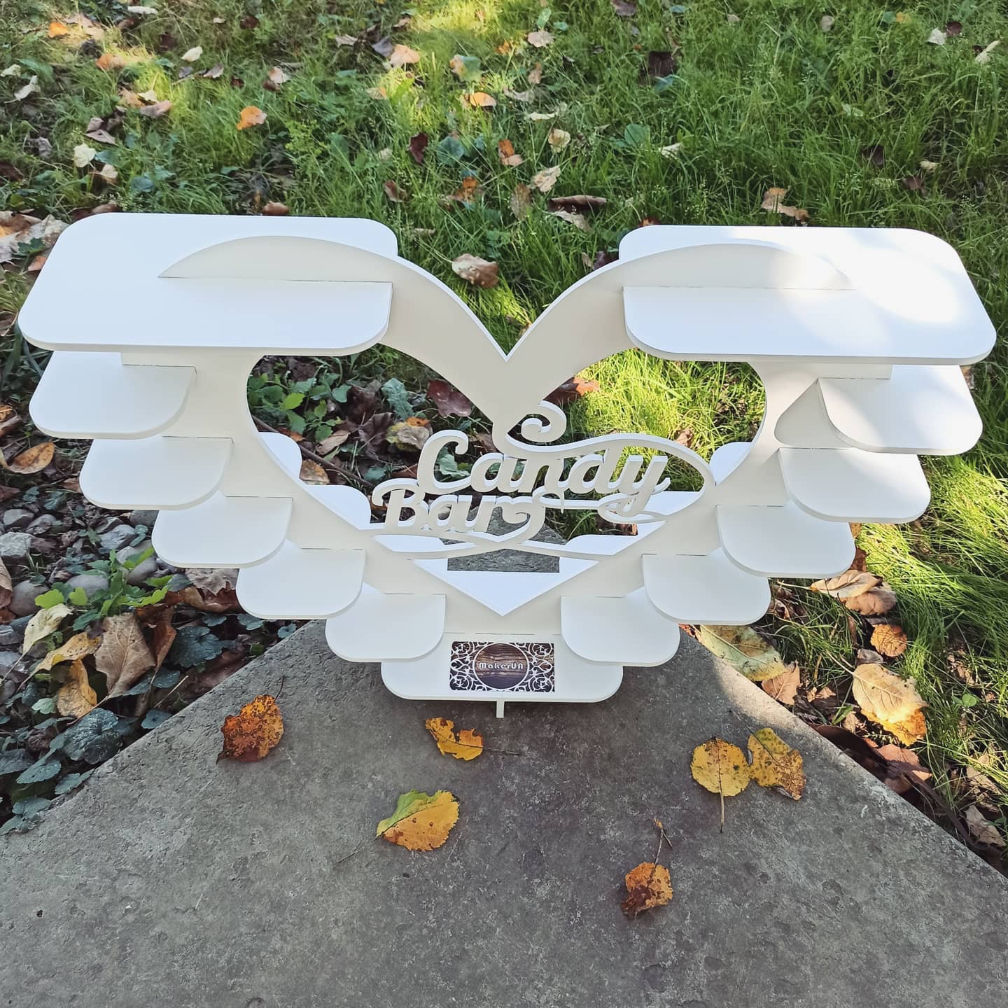 Heart shape candy bar sweet stand 03 cake parties birthday wedding table decorations buffet cart party delights cupcake tray white style treats decor