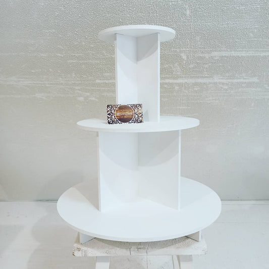 3 Tier Round Cupcake Stand 04 candy bar sweet cake parties birthday wedding table decorations buffet cart party delights tray white style treats decor