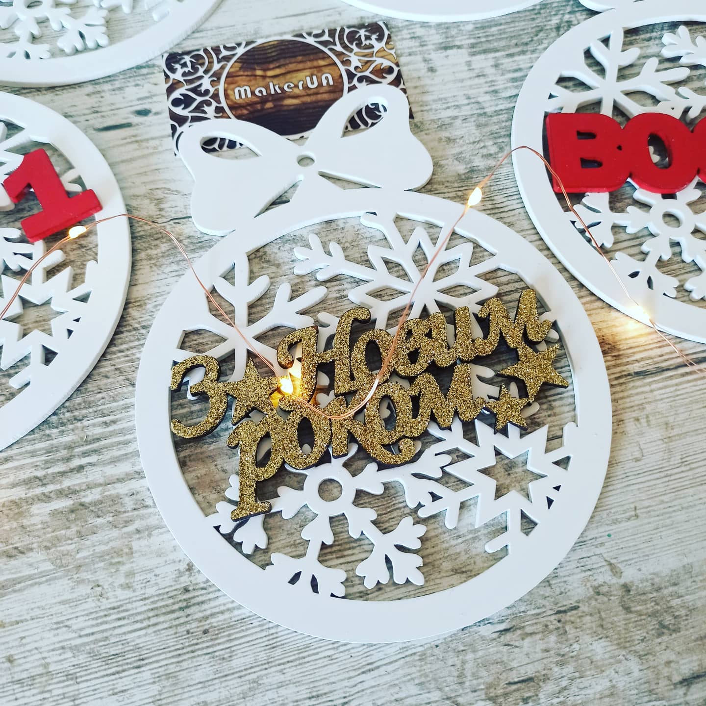 Personalized Christmas Ornaments Name Wooden Decorations Tree Hanging Kindergarten Gift Classmate Preschool Keepsake Teacher Student Decor Style V