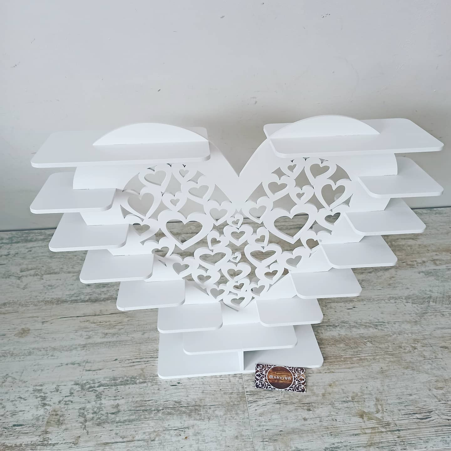 Heart shape candy bar sweet stand 05 cake parties birthday wedding table decorations buffet cart party delights cupcake tray white style treats decor