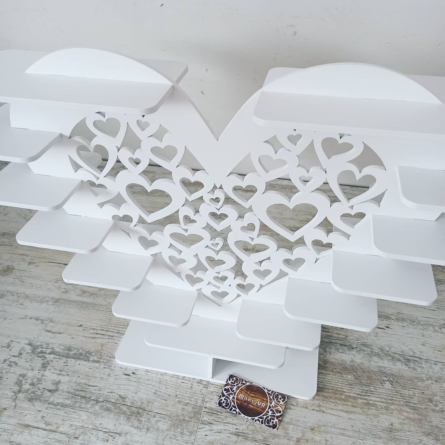 Heart shape candy bar sweet stand 05 cake parties birthday wedding table decorations buffet cart party delights cupcake tray white style treats decor