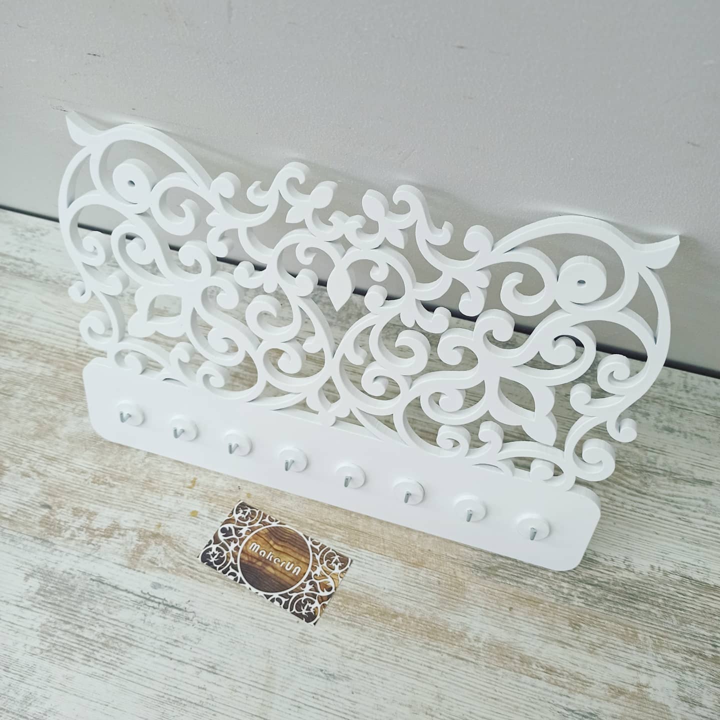 Jewelry keys earrings holder stand organizer for wall boho vintage home decor