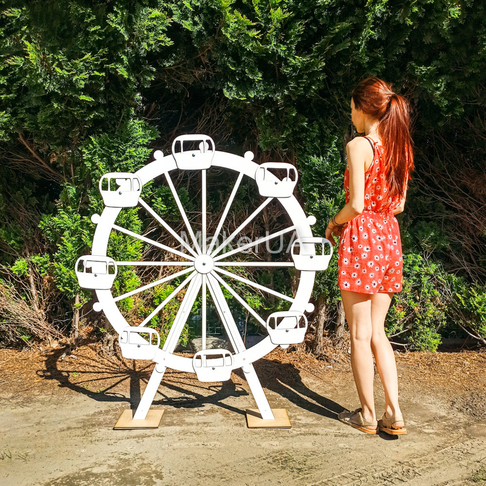 Ferris Wheel decorations carnival circus backdrop big large huge lifesize life size arch baby shower birthday wedding photo booth event party prop decor