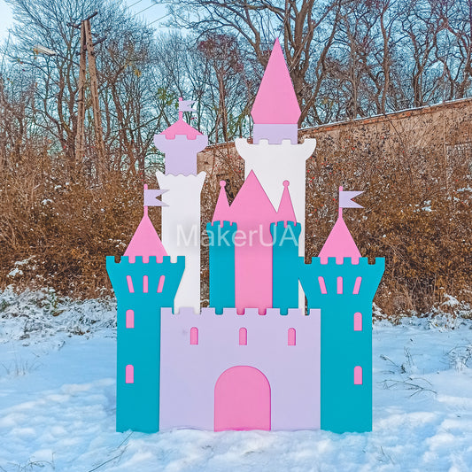 Princess Castle Backdrop Decorations girl birthday event party prop decor fairy tale sign table chair bed wall huge themed play room