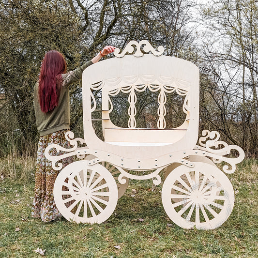 Sweet Cart Cake Stand Display Princess Carriage event Wedding сoach Birthday sweet table castle Candy Cart with wheels party prop decor