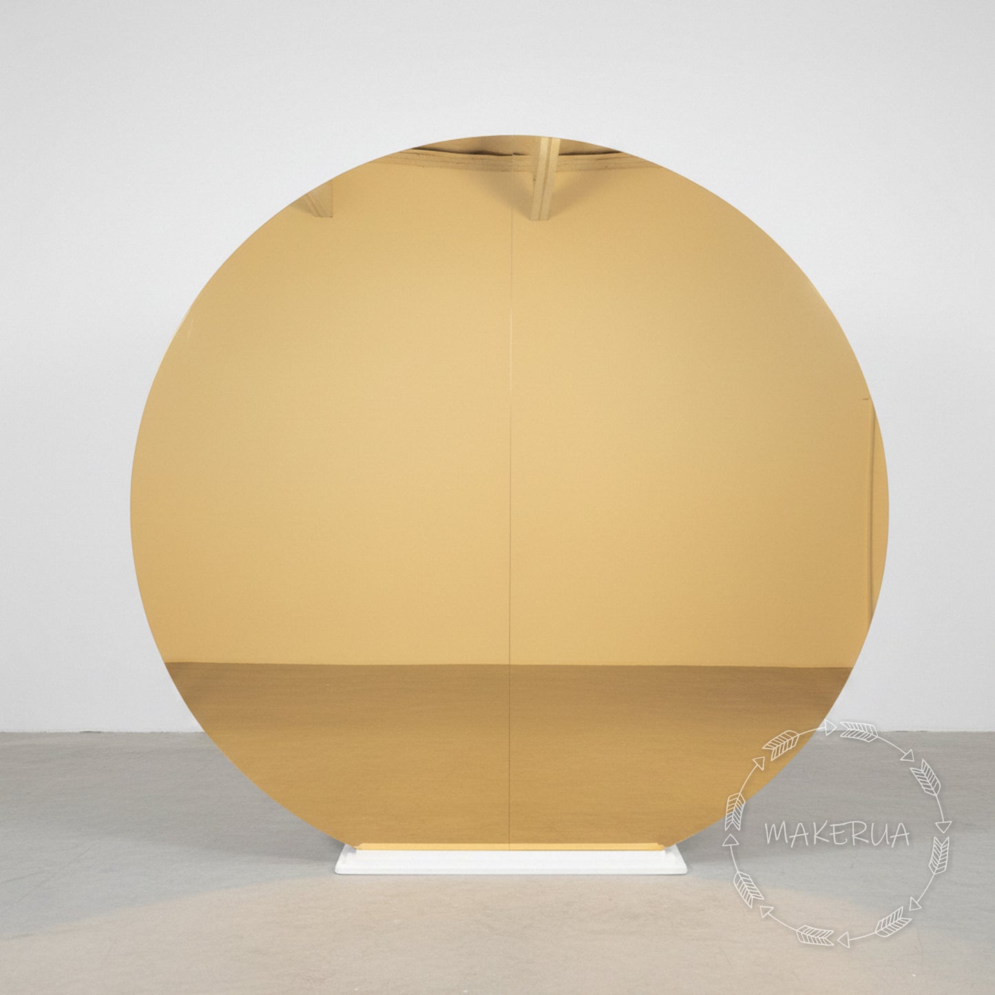 Gold Glossy Acrylic Round Backdrop for birthday wedding christmas event party photo props golden arch luxury circle decorations mirror decor