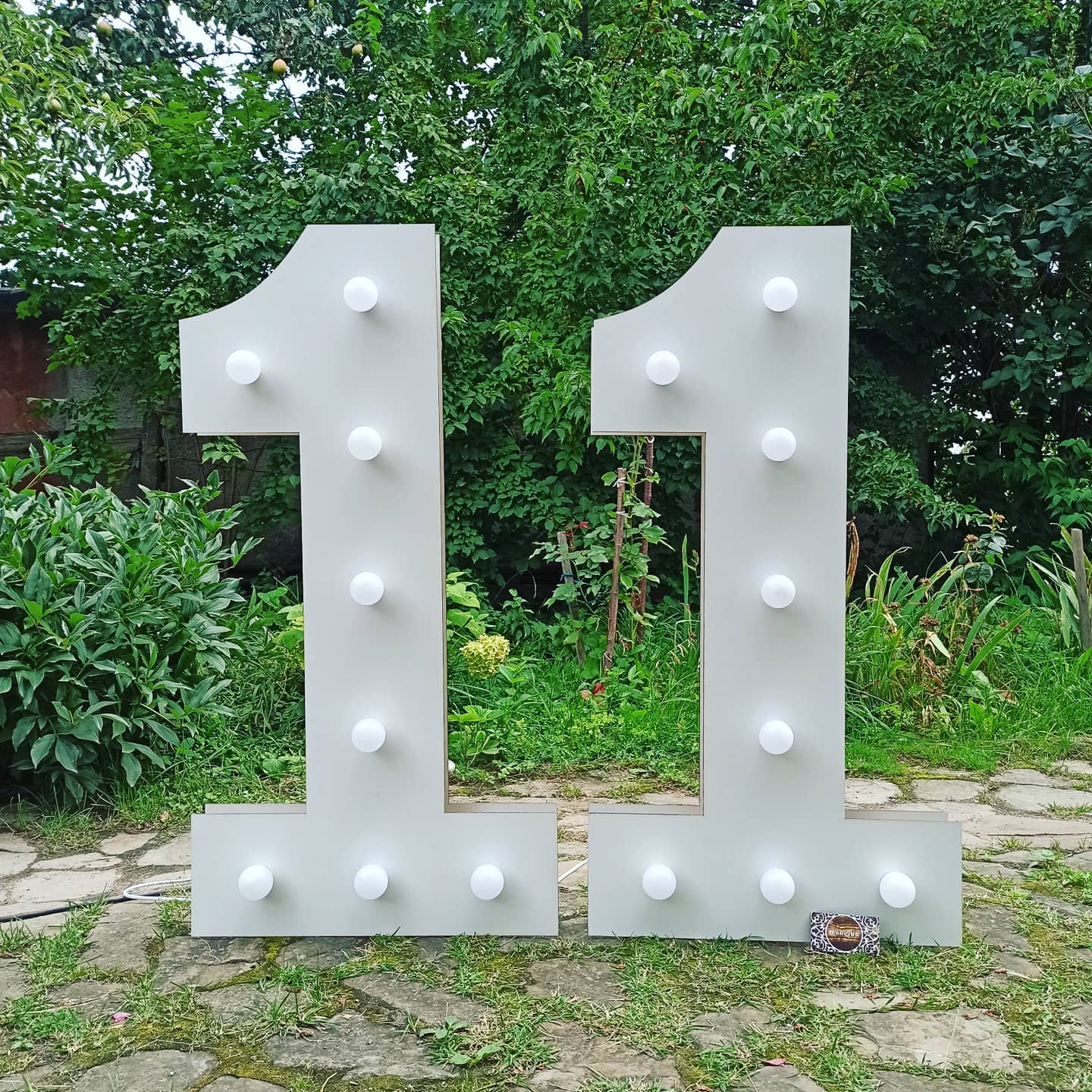 Number 1 One 1st First birthday 1m (3.3ft) + LED Light Bulbs marquee numbers neon sign backdrop white decoration large giant big party props decor NHW1