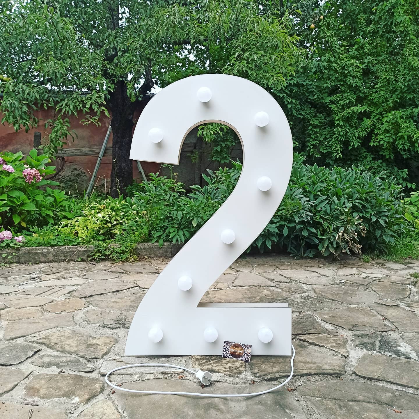 Number 20 Twenty birthday 1m (3.3ft) + LED Light Bulbs marquee numbers neon sign backdrop white decoration large giant big party props decor NHW20