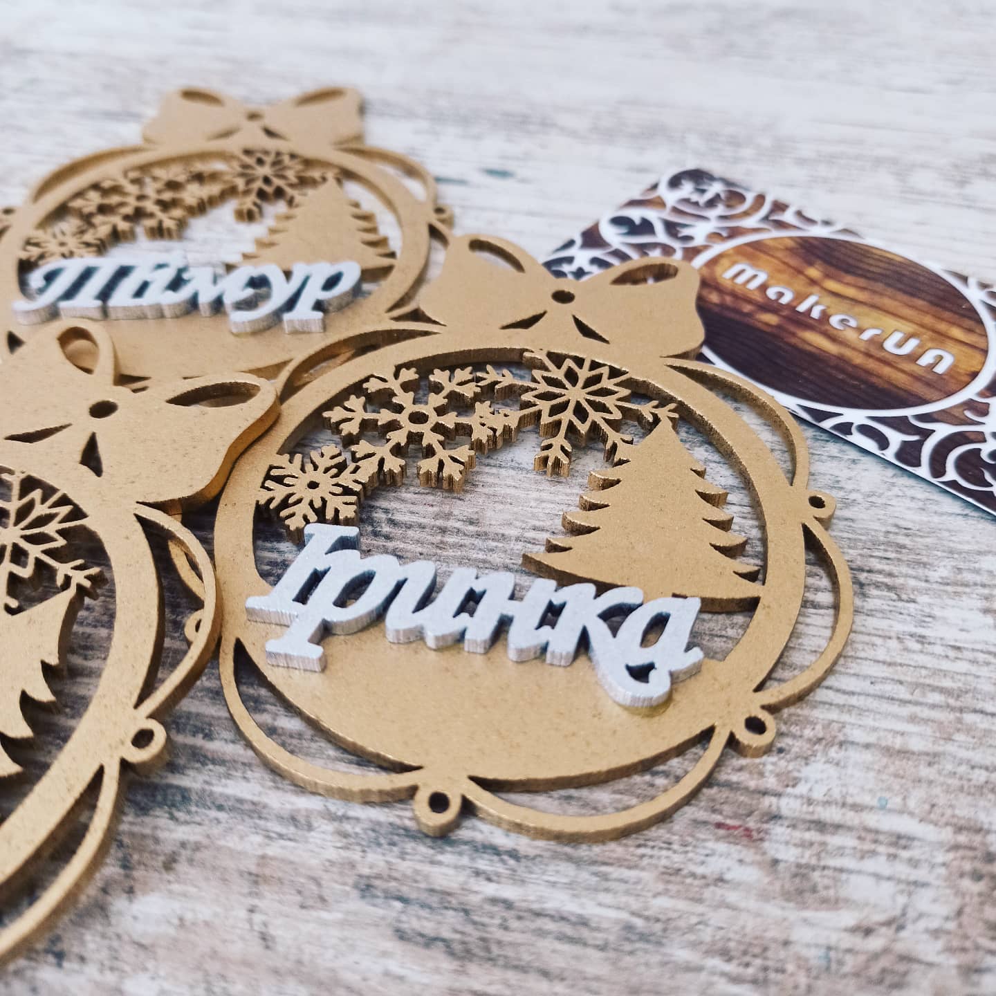 Personalized Christmas Ornaments Name Wooden Decorations Tree Hanging Kindergarten Gift Classmate Preschool Keepsake Teacher Student Decor Style L