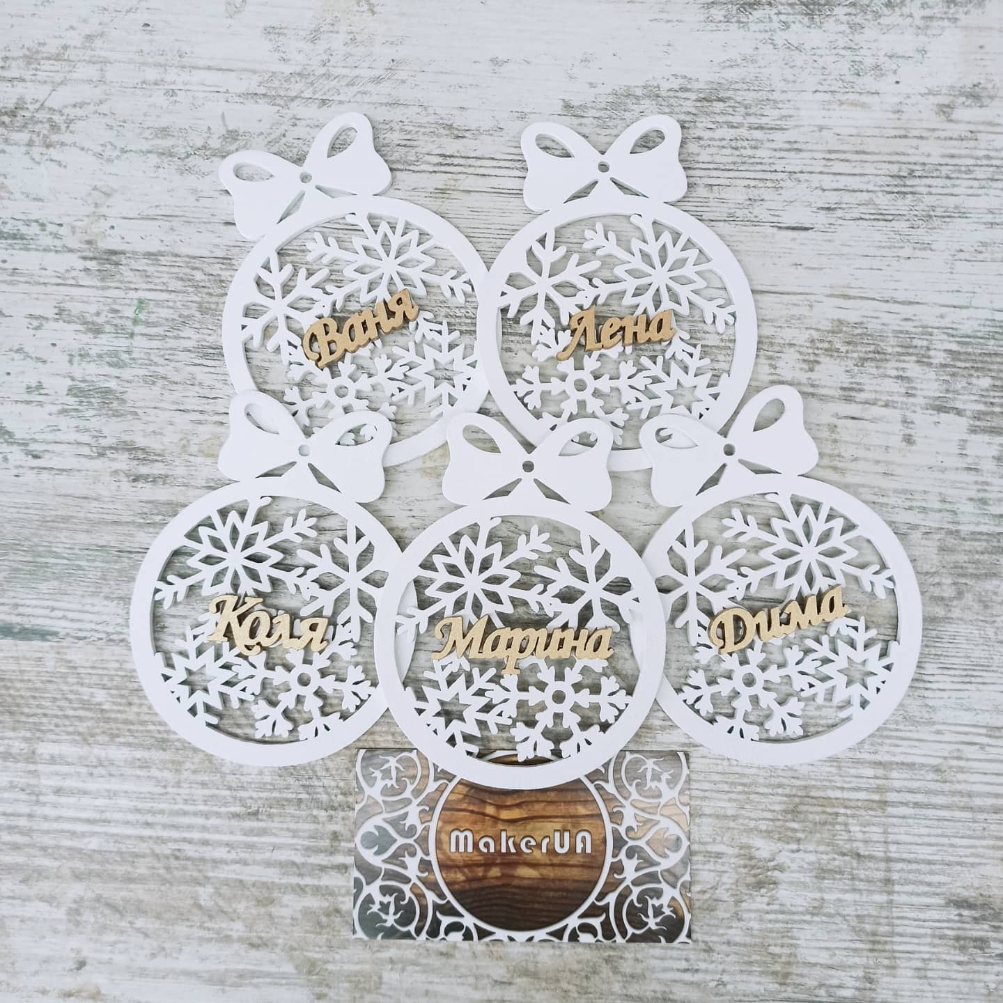 Personalized Christmas Ornaments Name Wooden Decorations Tree Hanging Kindergarten Gift Classmate Preschool Keepsake Teacher Student Decor Style K