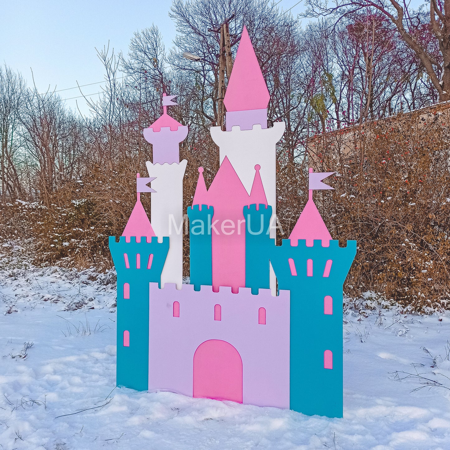 Princess Castle Backdrop Decorations girl birthday event party prop decor fairy tale sign table chair bed wall huge themed play room