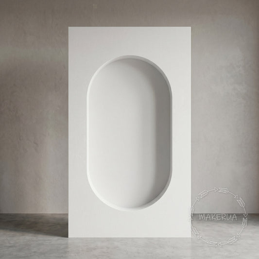 3D Backdrop with shelf stand for candles flowers candy goods arch decor birthday wedding event party decorations | B23 - MakerUA