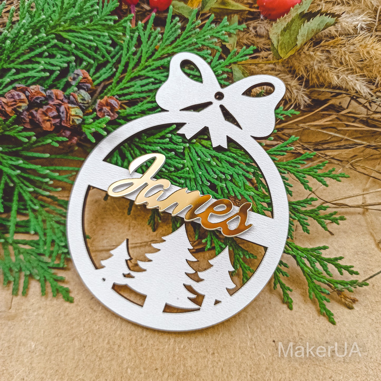 Personalized Christmas Ornaments Name Wooden Decorations Tree Hanging Kindergarten Gift Classmate Preschool Keepsake Teacher Student Decor Style D