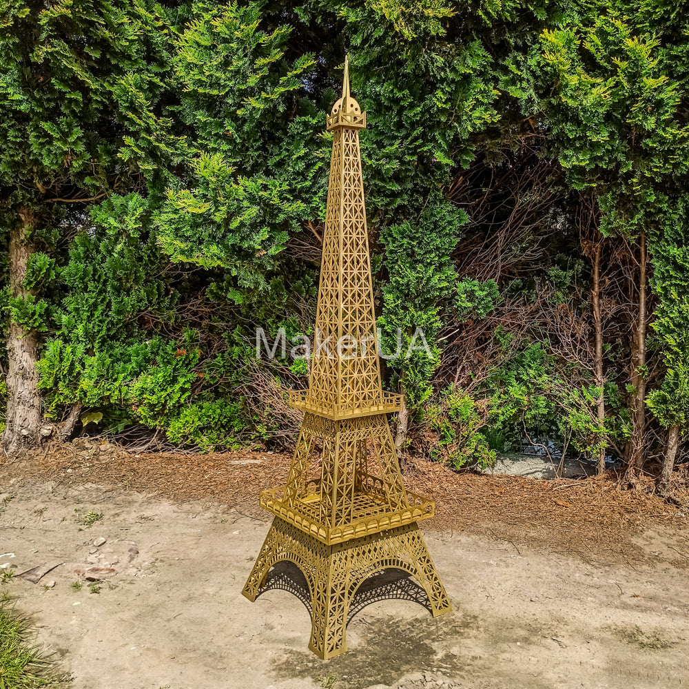 Gold Eiffel Tower 3D sculpture statue large huge life size wood wooden wedding birthday flower home decor golden arch backdrop Paris