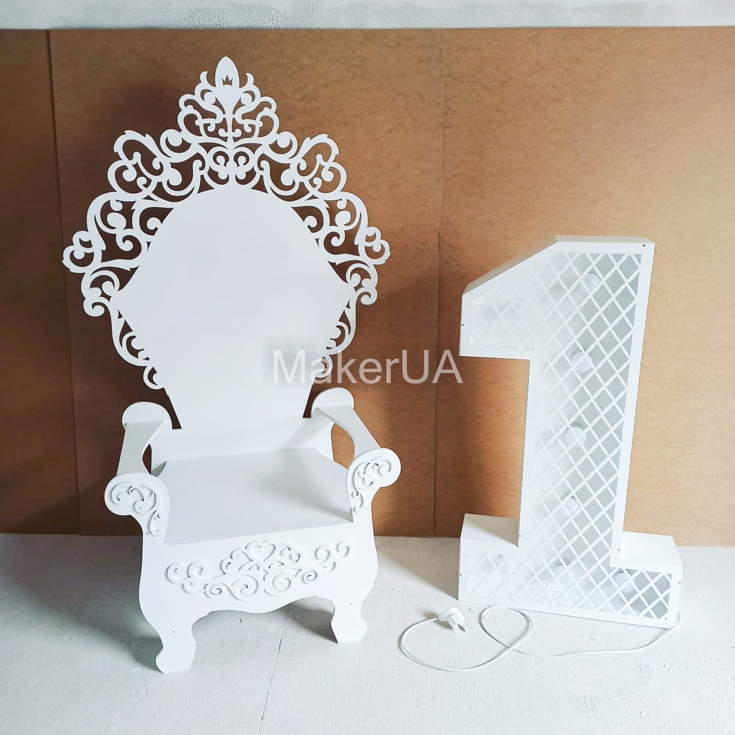 Chair for birthday party decorations photo props royal throne king kingdom christmas gift boy girl decor C08