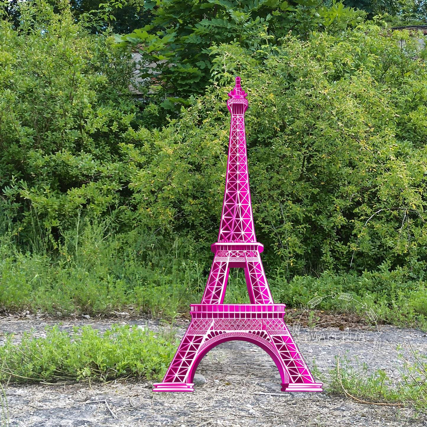 Pink Eiffel Tower for birthday wedding party decorations with uv print