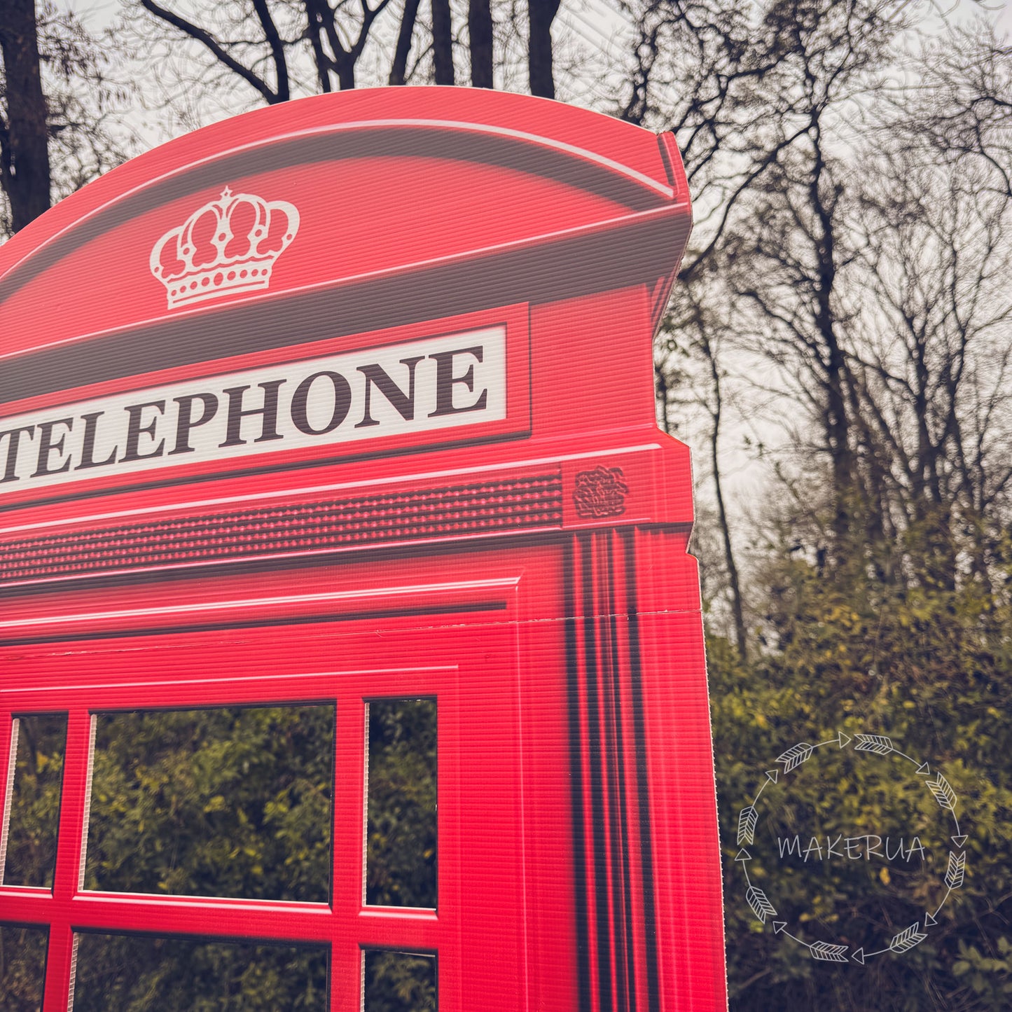 English London British Telephone Booth Phone Box Red Cutouts Birthday Wedding Party Props Photo Decorations UK Life Size Top Christmas Decor