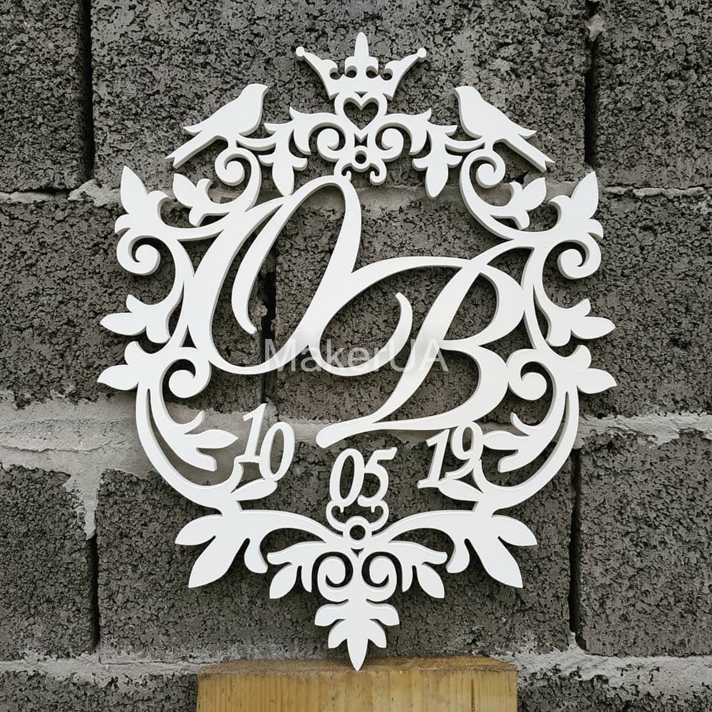 Initials Monogram Sign Letters Wedding Logo Arch Backdrop Wall Hanging Name Marriage Ceremony Heart Vine Top Personalized Custom Decorations