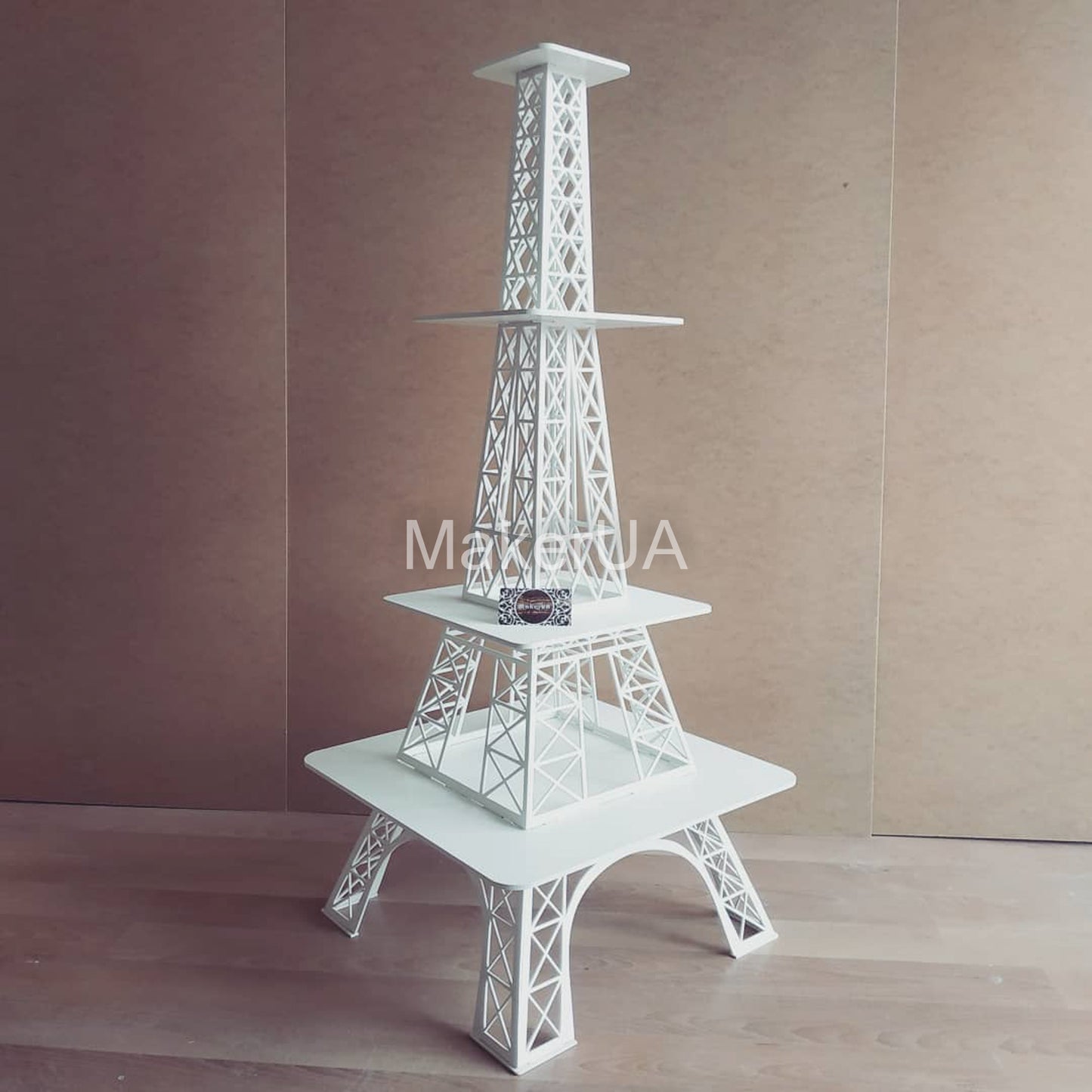 White Eiffel Tower Stand cake dessert cupcake flower display table buffet floral market sweet candy cart bar donut Ice cream party props birthday wedding decor