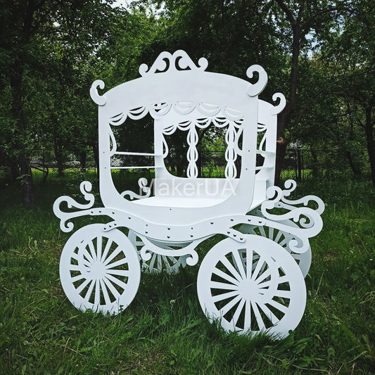 Sweet Cart Cake Stand Display Princess Carriage event Wedding сoach Birthday sweet table castle Candy Cart with wheels party prop decor