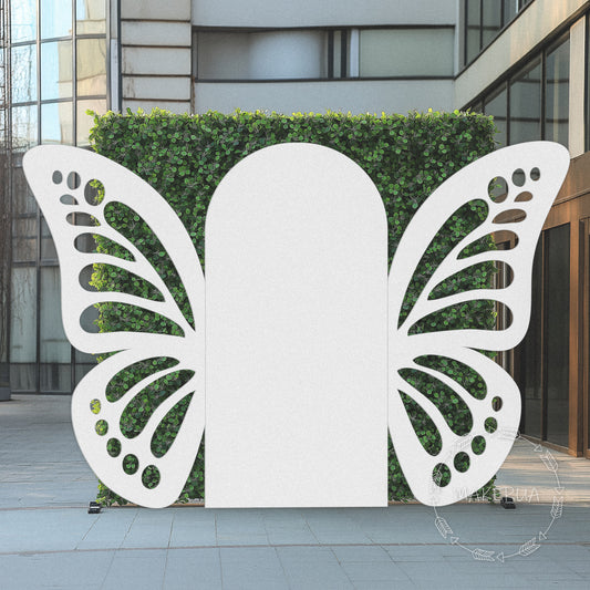 Butterfly Backdrop for wedding birthday decorations event party prop shop photo booth foldable white flower floral stand arch decor
