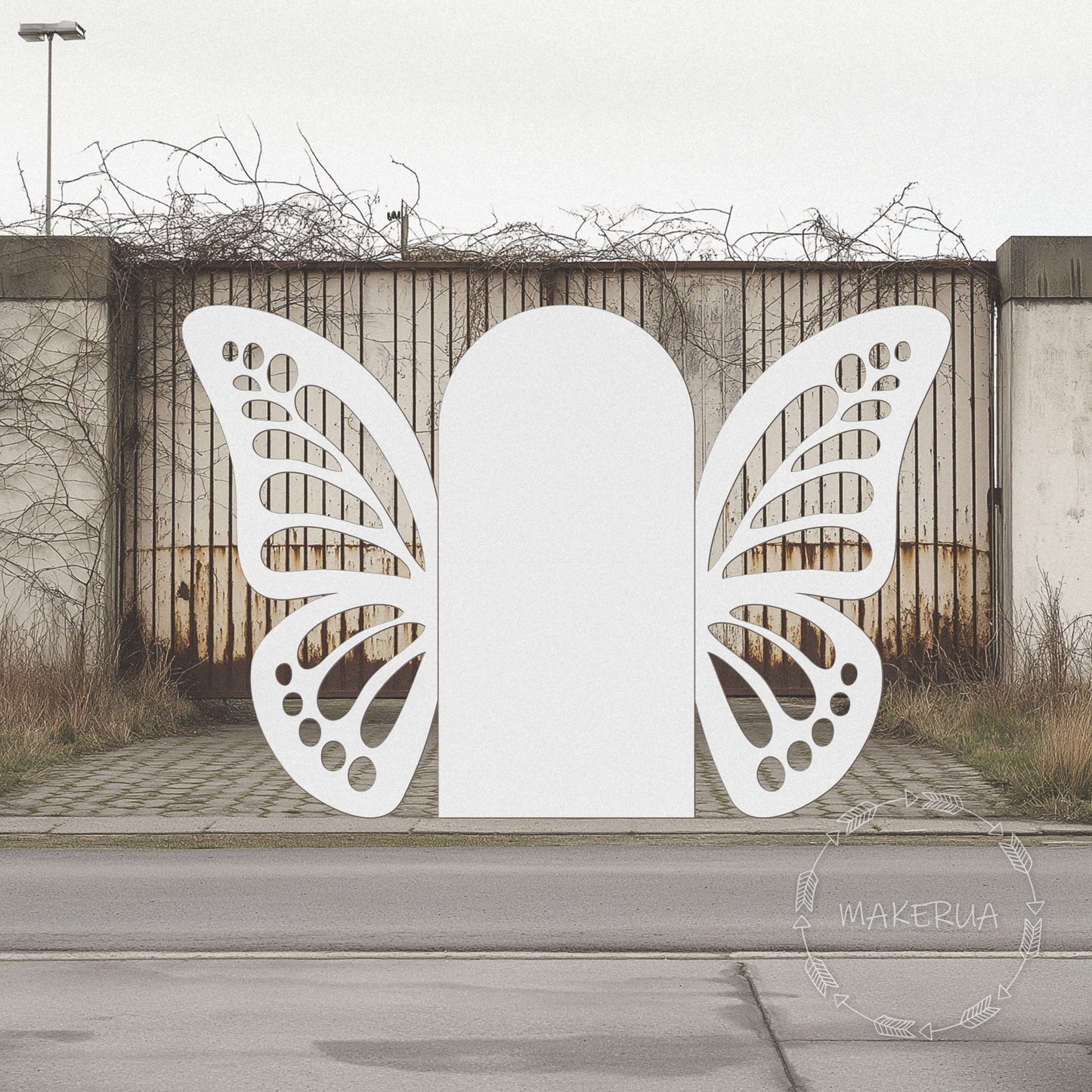 Butterfly Backdrop for wedding birthday decorations event party prop shop photo booth foldable white flower floral stand arch decor