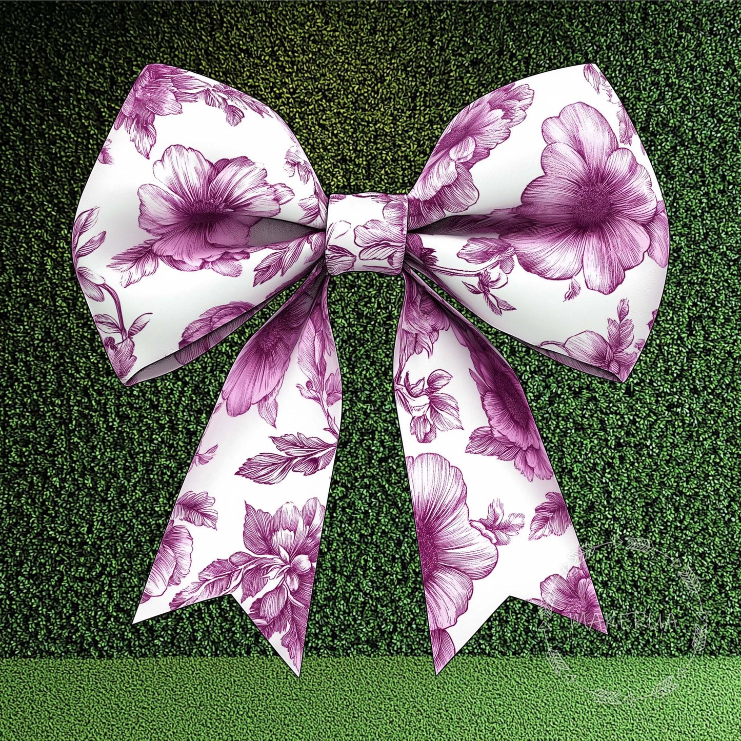 Pink Floral Bow Printed Decor for Birthday Wedding Baby Shower Cute Cutouts Home Room Wall Party Props Decorations