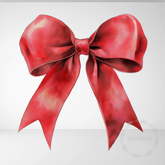 Red Bow Printed Decor Cutouts for Birthday Wedding Baby Shower Gift Wall Arch Backdrop Room Party Props Decorations