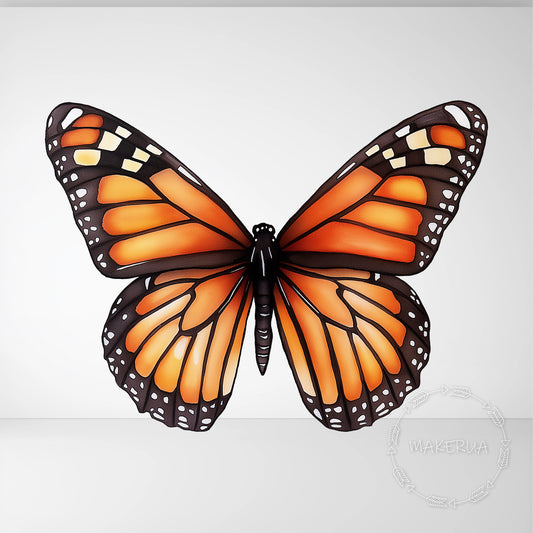 Monarch Butterfly Printed Decor Cutouts for Birthday Wedding Baby Shower Animal Wall Arch Backdrop Room Party Props Decorations