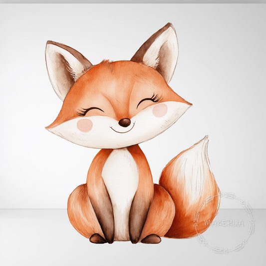 Fox Printed Decor for Birthday Wedding Baby Shower Cute Cutouts Home Room Wall Art Party Props Decorations
