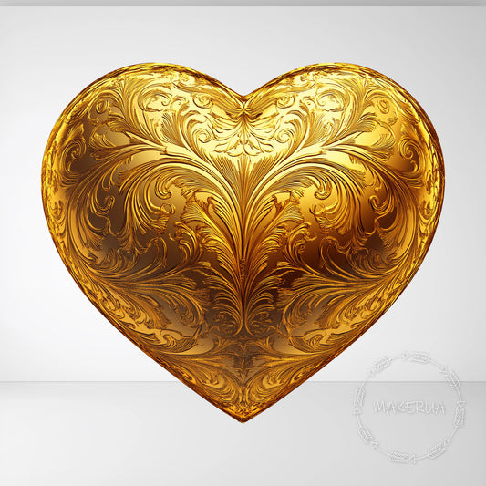 Gold Heart Printed Cutouts Decor for Birthday Wedding Baby Shower Love Cute Party Props Decorations