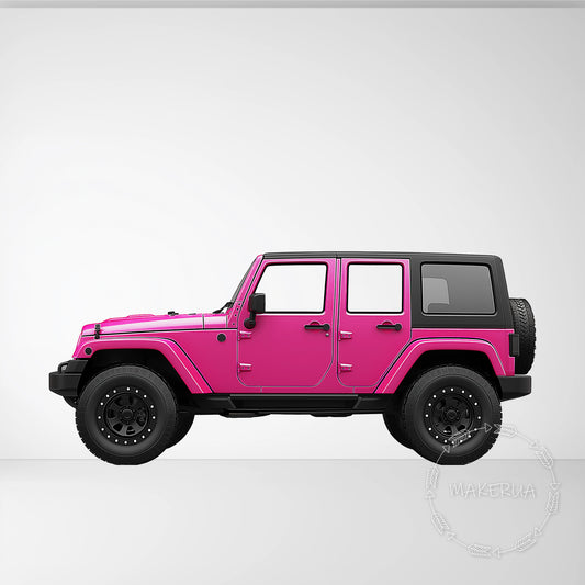 Pink Jeep Car Printed Cutouts Decor for Birthday Wedding Girl Baby Shower Cute Party Props Room Decorations