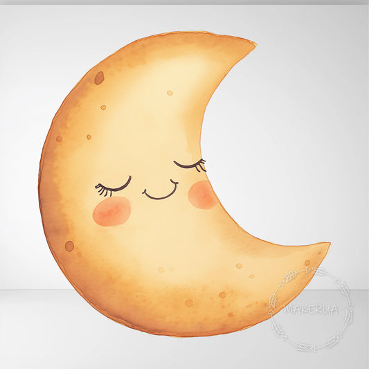 Moon Printed Decor for Birthday Wedding Baby Shower Cute Cutouts Home Room Wall Art Party Props Decorations
